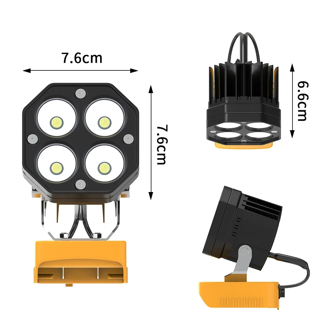 

Cordless LED Work Light For Dewalt 20V Battery 40W 6000LM Flashlight For DCB205 For Various Tasks For Repairs/Outdoor Adventures