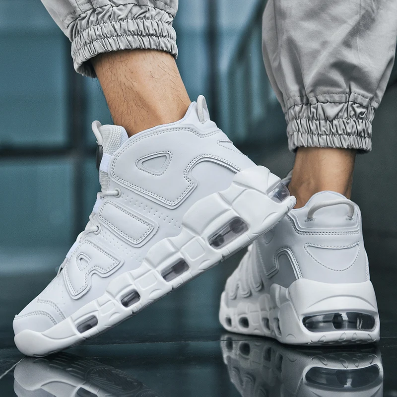 New Large-sized High-top Men's Shoes, 2026,Lightweight and Anti-slip Air Cushioned Sports Running Shoes, Casual Basketball Shoes view 2