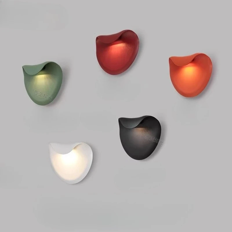 Colorful Waterproof Outdoor Wall Lamp Plastic Rustproof  Villa Courtyard Corridor Patio Garden Lighting Beige Red Blue Wall Art