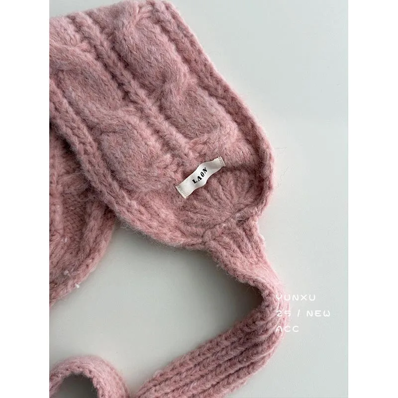 الكورية محبوك تويست عقال النساء الشتاء سميكة الدافئة والباردة غطاء للأذنين ركوب تنوعا غطاء للأذنين الأذن الدافئة الأذن يغطي