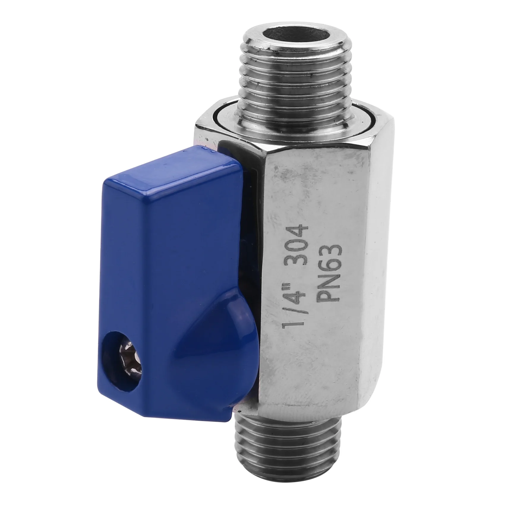 Valvola a sfera in acciaio inossidabile-Mini valvola a sfera maschio con filettatura NPT da 1/4 di pollice (maschio e maschio da 1/4 di pollice)