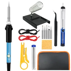 1Set Electric Soldering Iron 60W 220V / 110V Adjustable Temperature Welding Rework Solder Repair Tools Kit