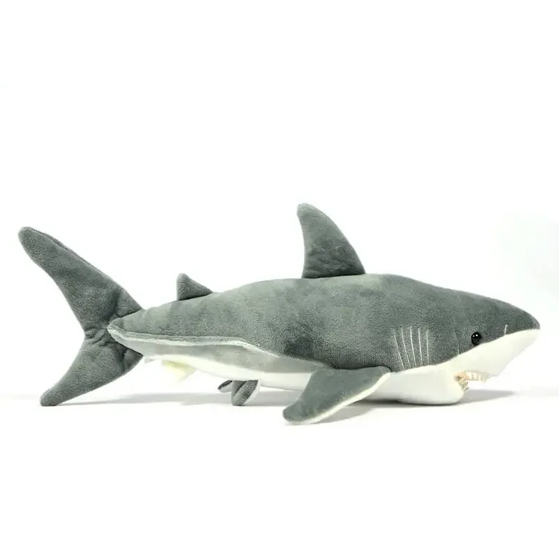 Cute Great White Shark Plush Doll Simulation  Marine Animals  Toy Children's Science Gifts