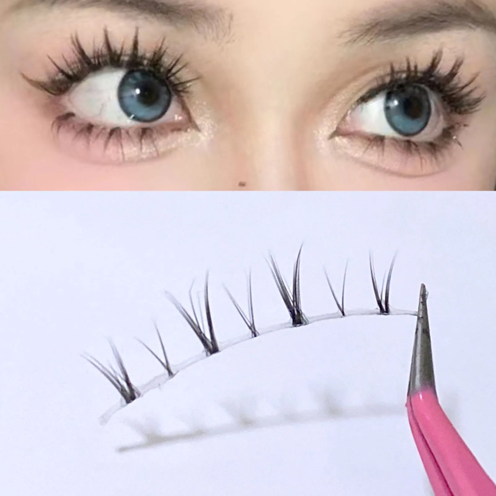 Maga Lashes Cosplay Extensions de cils, Look naturel, Astronomique, Bien couché, Allongeant les contaminants, Py, Voyage, Maquillage des yeux nus, 5 paires