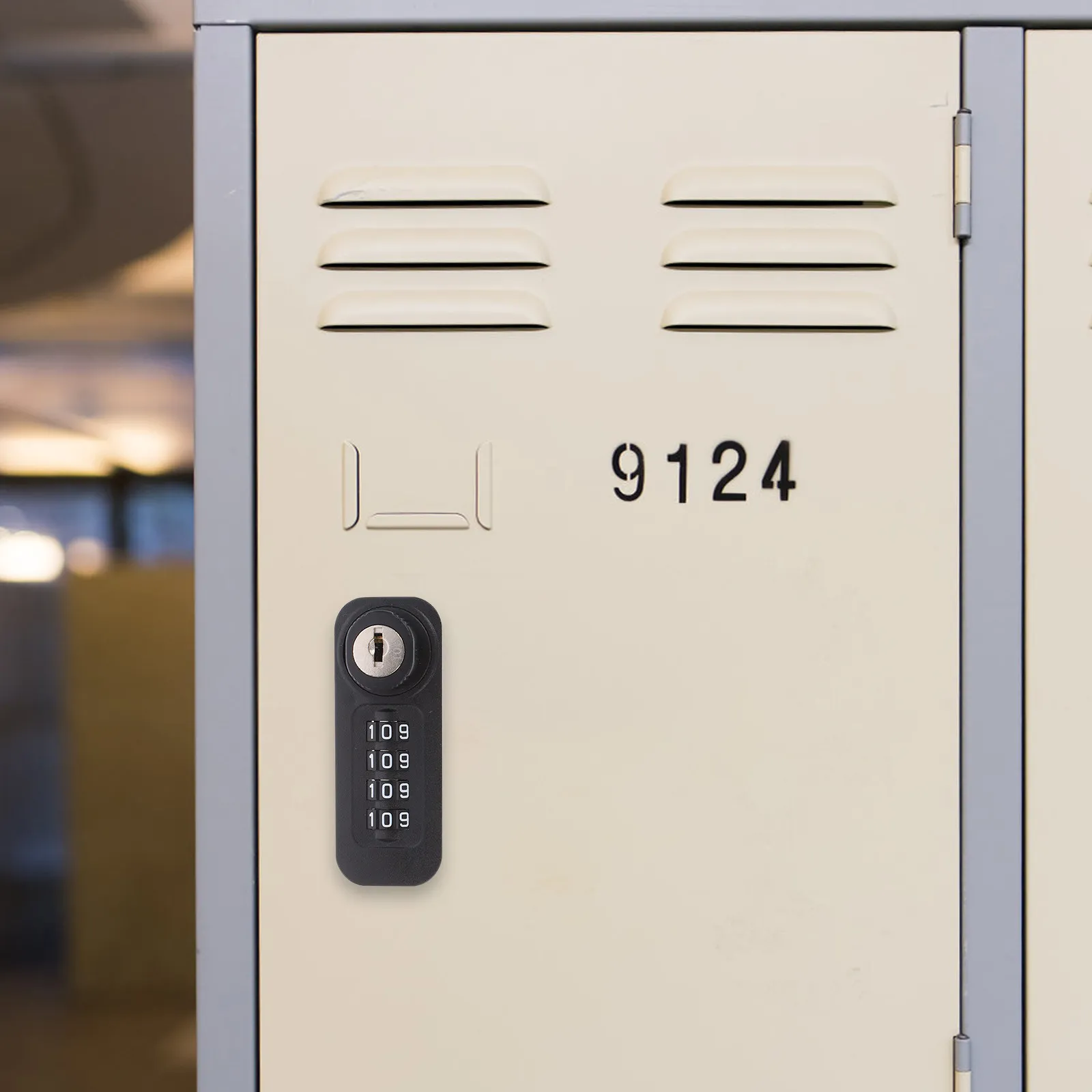 Mechanical 4 Digit Combination Door Lock for Locker Cabinet File Steel Vertical Lock Anti Theft Gate Locks for Outdoor Fence