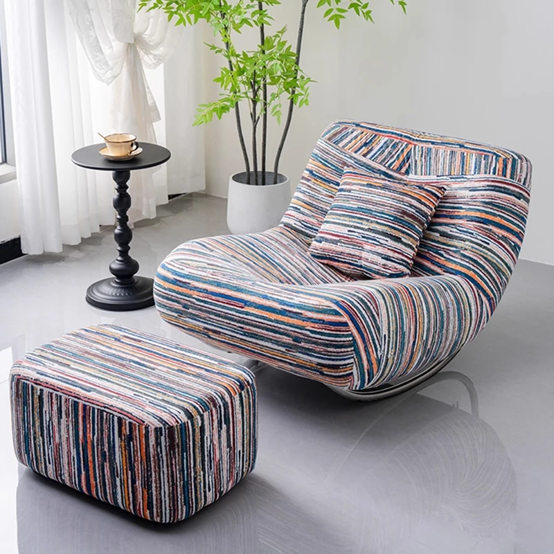 

Modern Recliner Living Room Chairs Comfortable Reading Wooden Salon Living Room Chairs Nordic Tourist Poltrona Salon Furniture