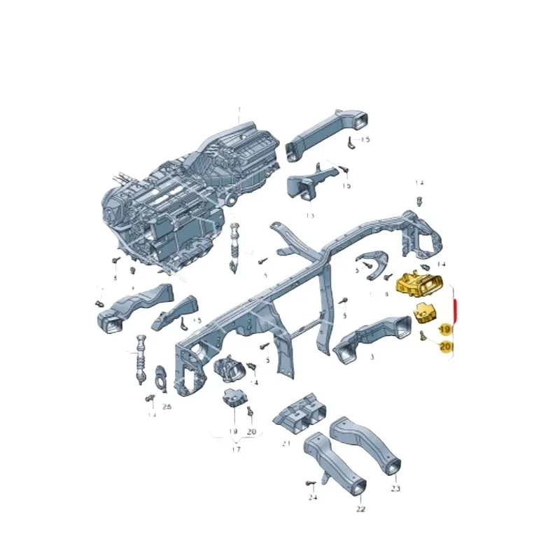 4H1-819-354-B 1PCS Left/ Right Air Distribution Housing LHD For AUDI A8 S8 quattro 4HC 4HL 4H1819354B