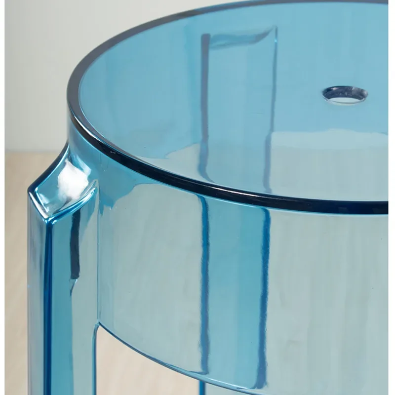 Clear Acrylic High Stool Modern Simple Bar Chair Available in 5 Colors Transparent Design Furniture Stylish Minimalist Seating