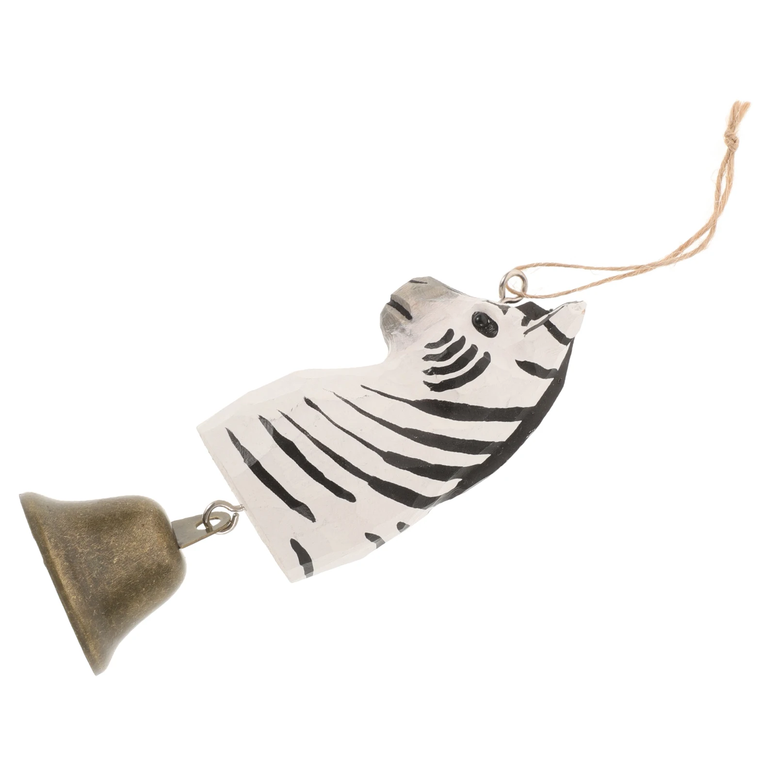 Drewniany dzwonek w kształcie zwierzęcia, zawieszka, ozdoba na kemping, wędrówki, motocykl, samochód, rustykalny, naturalny, wiszący dzwonek, akcesorium do przygód na świeżym powietrzu.