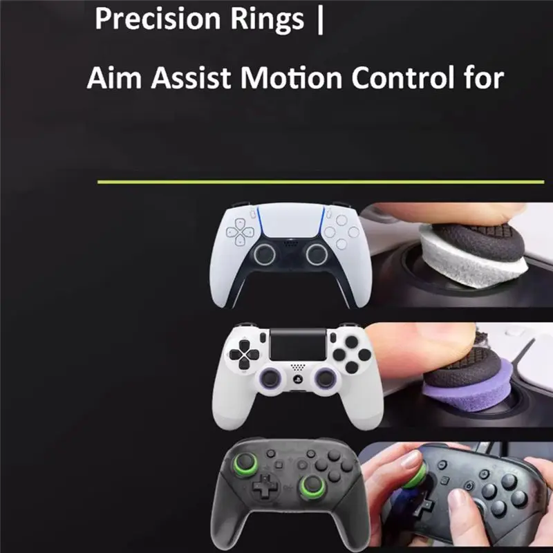 Y43A 6Pcs Precision Aim Assist Joystick Rings for PS5 for PS4 Series X/S One Switch Pro Controller