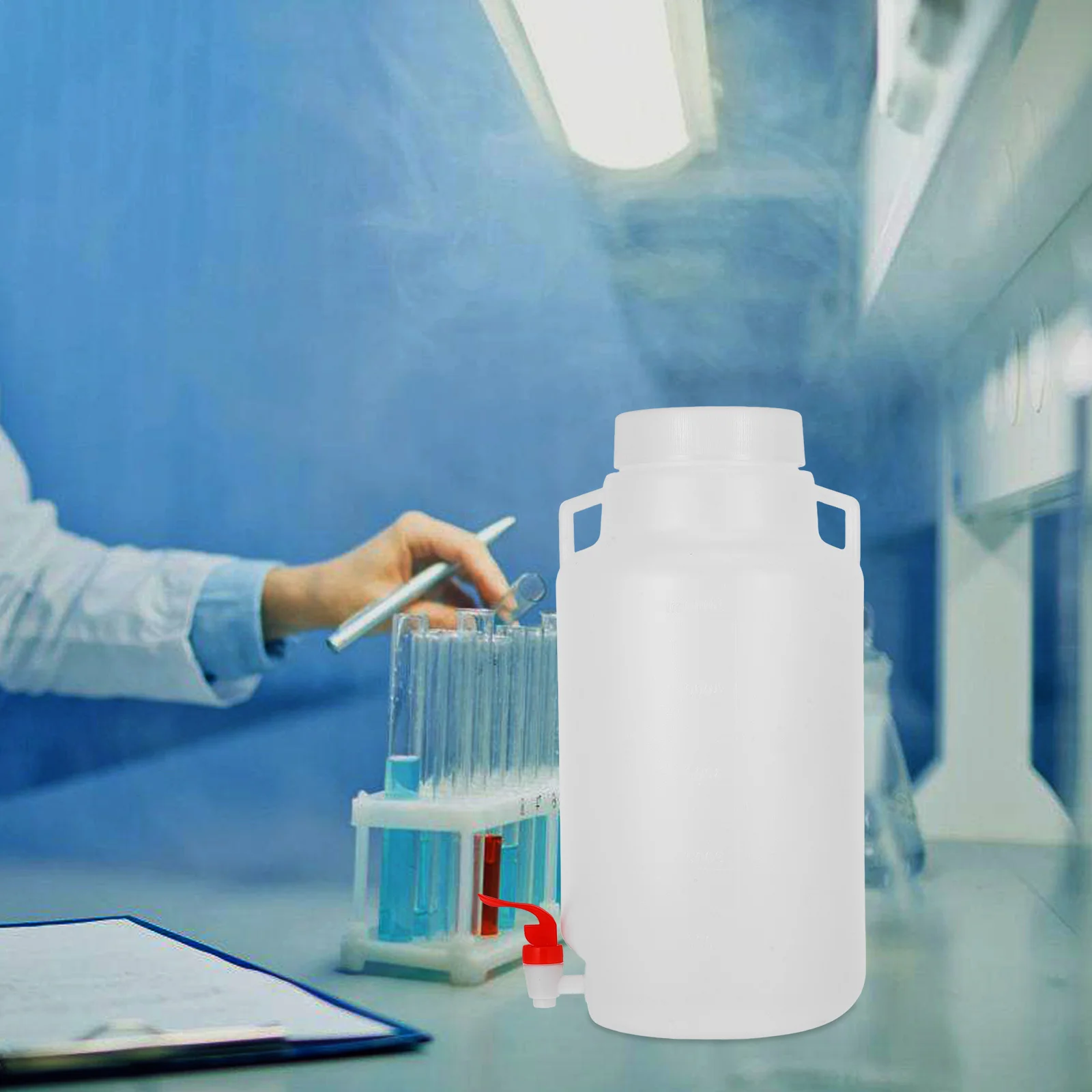 

5L Plastic Reagent Bottle Spigot Container Leakproof Laboratory Dispensing Jug Water Spigot Dispenser