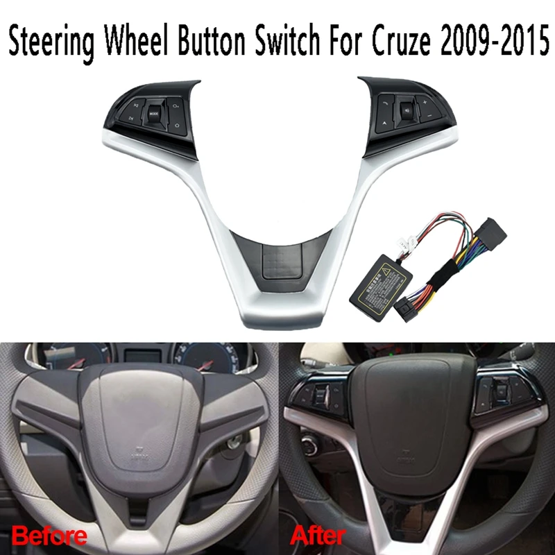 

Steering Wheel Button Switch Volume Phone GPS Function Switch Panel For Chevrolet Cruze 2009-2015