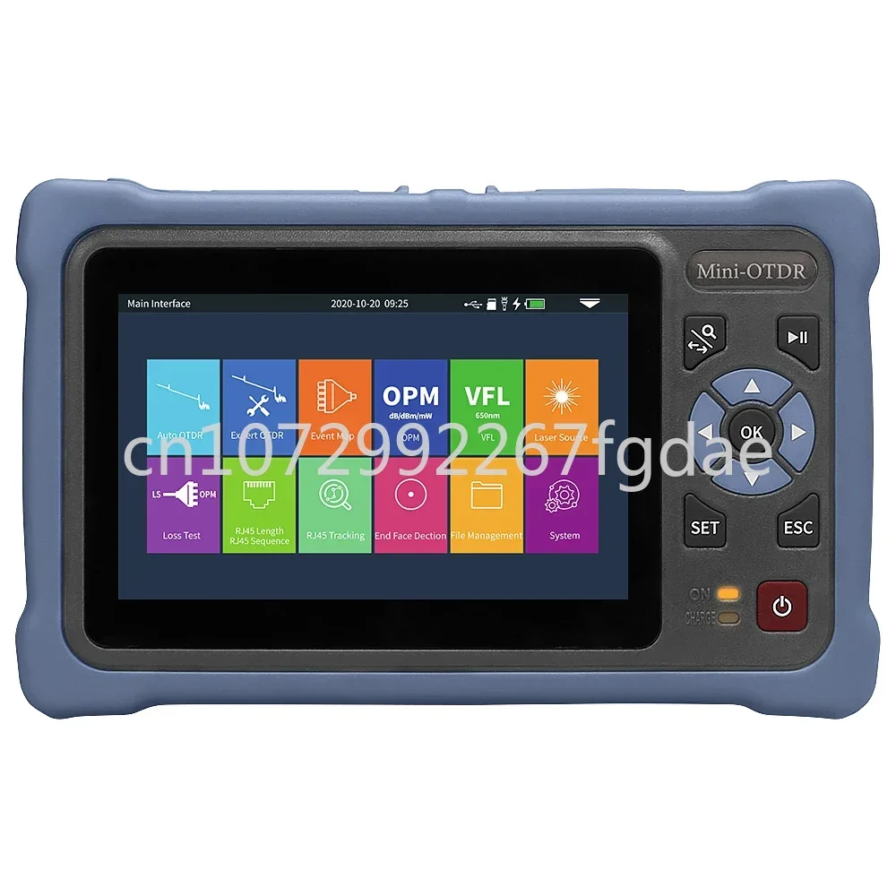 1310/1550nm 26/24dB Fiber Optic Reflectometer Touch Screen VFL OLS OPM Event Map Ethernet Cable Tester MINI OTDR