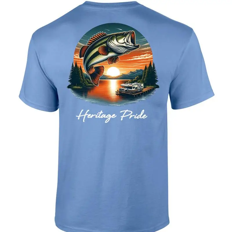 

Heritage Pride Mens Lake Dock Bass Fishing T Shirt