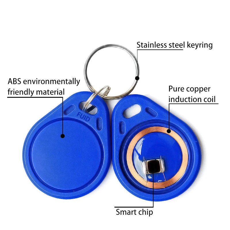 Imagem -04 - Gravável Proximidade Rfid Keyfobs Token Clone Cópia Chave Tag Fuid One-time Uid Bloco Mutável 1356 Mhz 100 Pcs por Lote