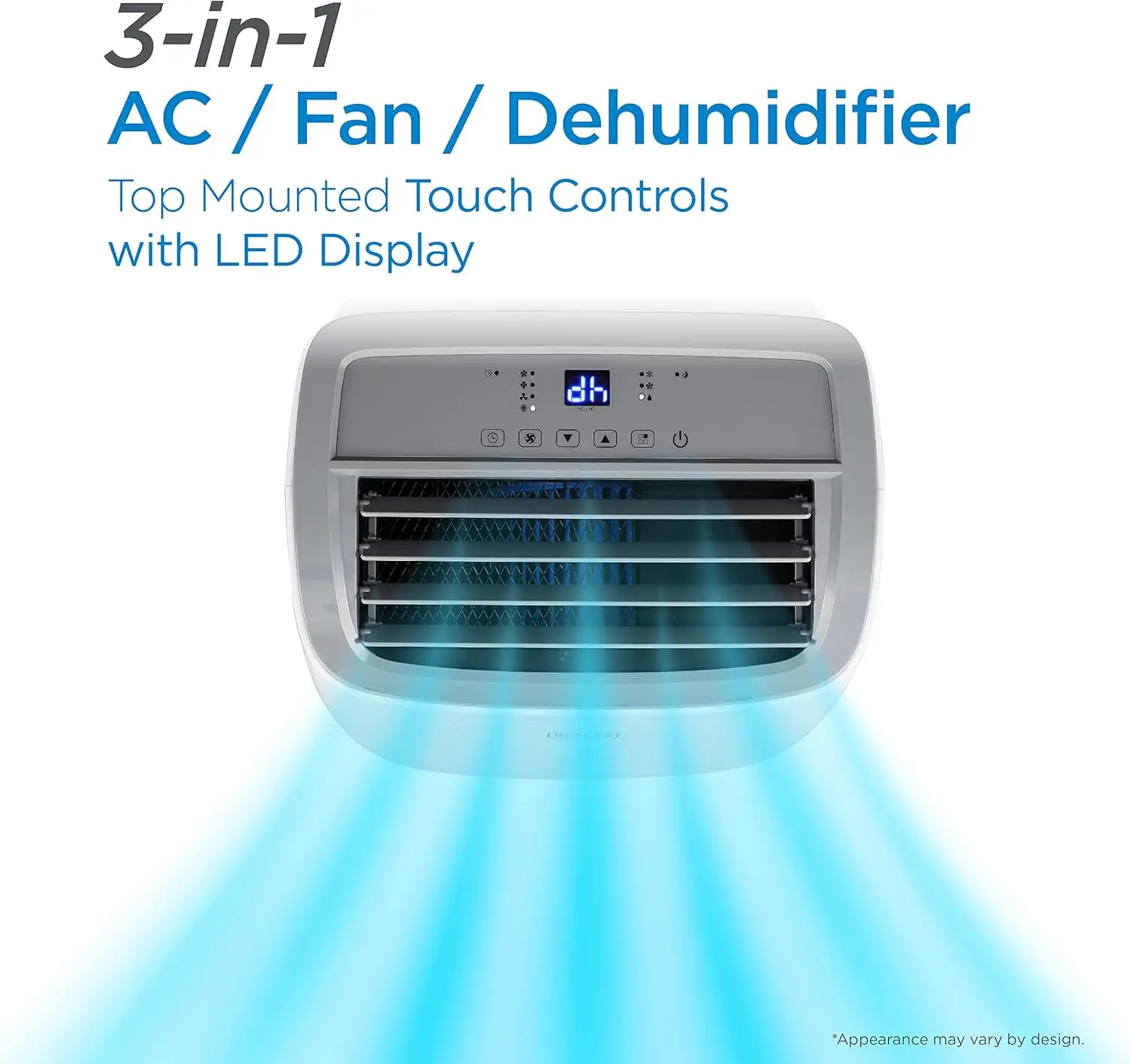 Aire acondicionado portátil 8.000 BTU, dispositivo con Control remoto, color blanco, hasta 350 pies cuadrados, nuevo