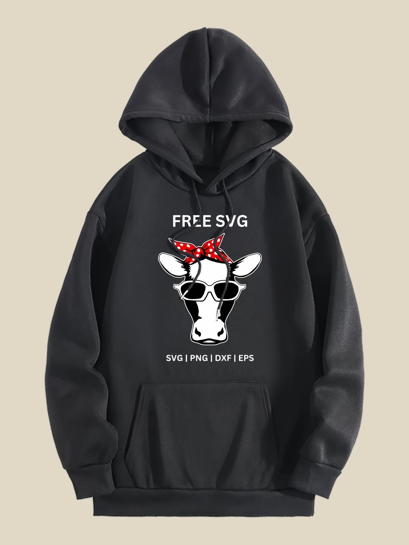 

Cow Graphic Printing Autumn and Winter Cotton Men's and Women's Hoodies Casual Outdoor Street Sports Loose Training Brand Trend