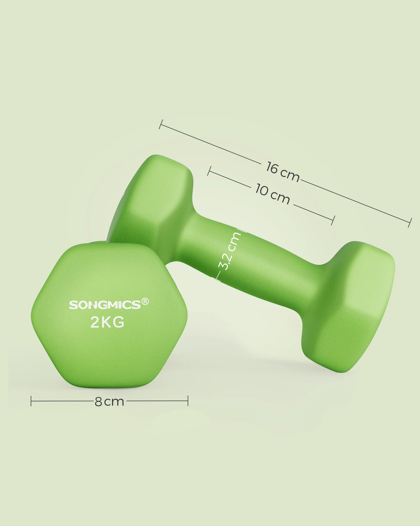 دمبل سونجميكس (مجموعة من 2 دمبل من طلاء النيوبرين مجموعة دمبل قصيرة مسدس) 1 كجم-2 كجم-3 كجم-4 كجم-5 كجم #3