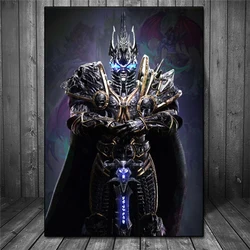 World of Warcraft diamentowe malowanie Lich King 5D pełna diamentowa mozaika gra sztuka krzyż zestaw do szycia kryształki górskie wystrój obrazu