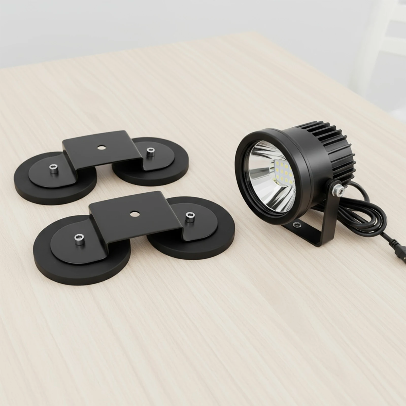 

2PCS Magnetic Base LED Light Bar Mounting Brackets LED Work Light Bar Holder for LED Pod Work Lights Auxiliary Driving Lamp