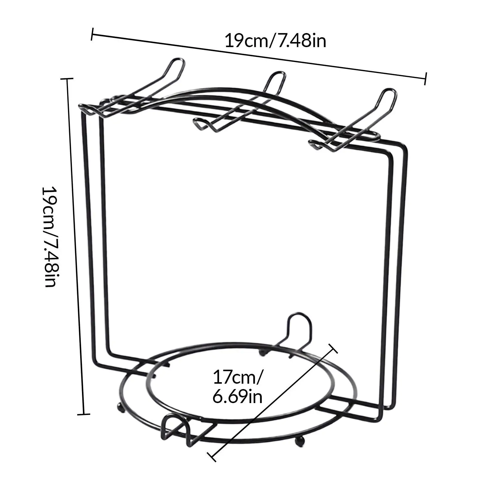 Coffee Cup And Saucer Display Rack Anti- with Hook for Organizer