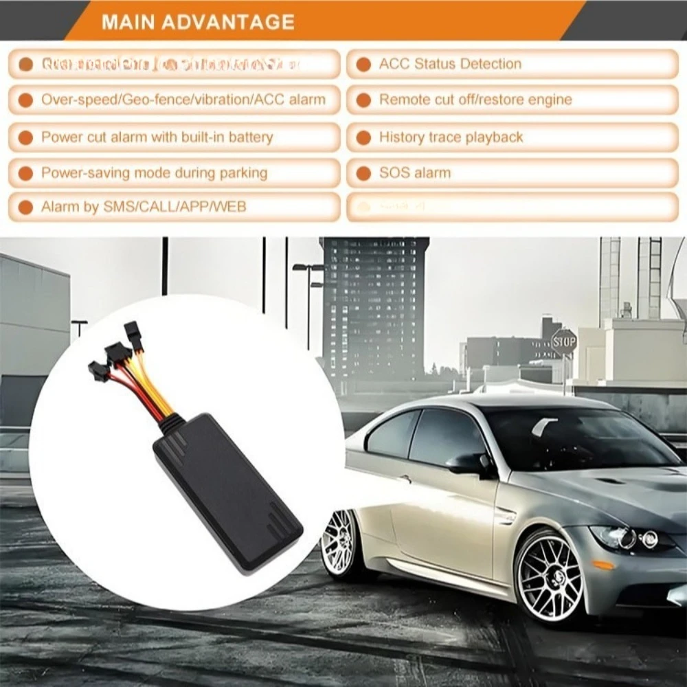 CY06 2G 4G Vehicle 8pin GPS Tracker Global Car GPS Locator APP Vehicle Check ACC Remote Fuel Cut-off SOS Emergency GPS+LBS+AGPS