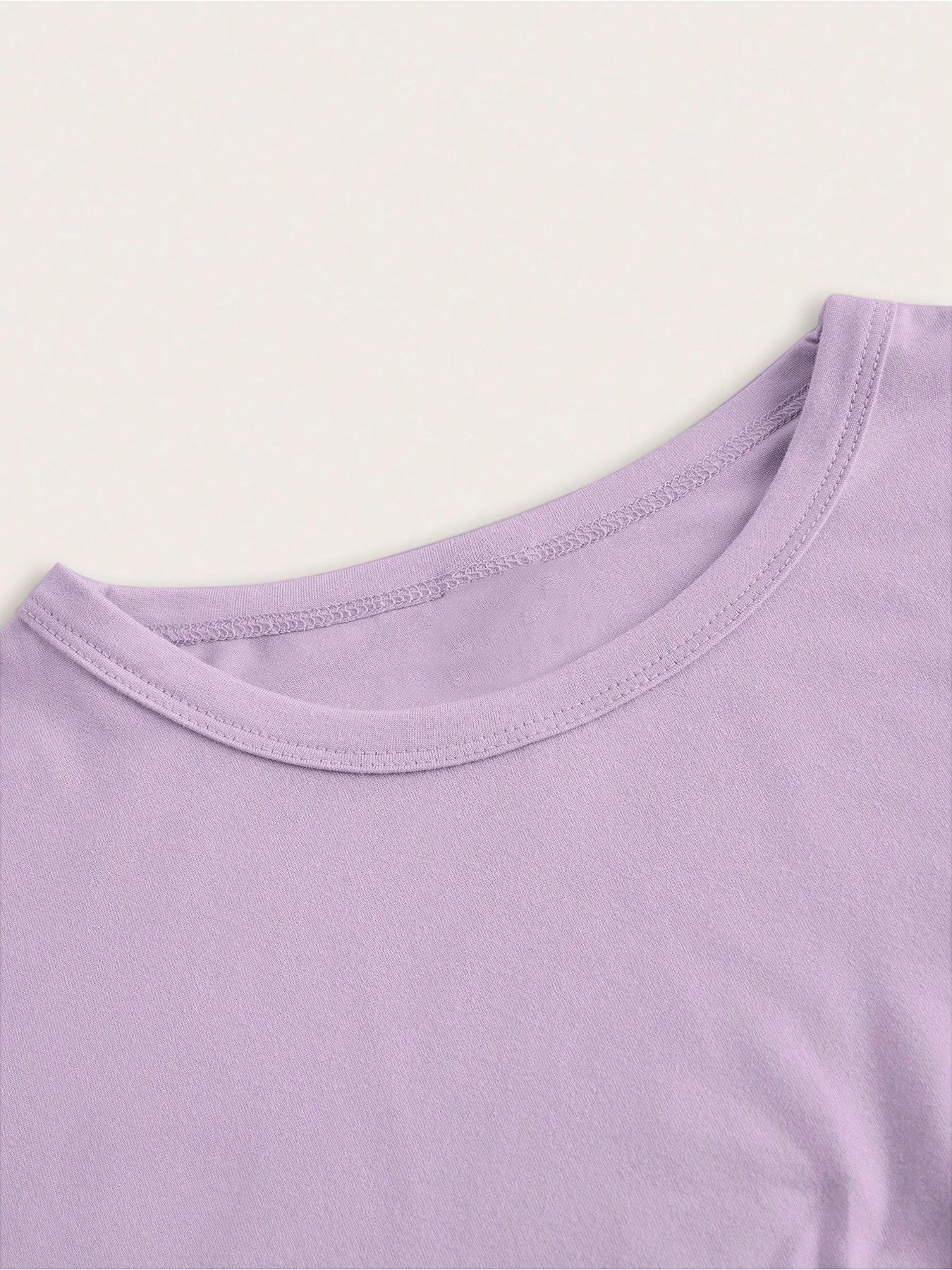 4PC-2026 Casual and Elegant Women's Style - Four Color Round Neck Short Sleeved Solid Color Tight Short T-Shirt 4-Piece Set