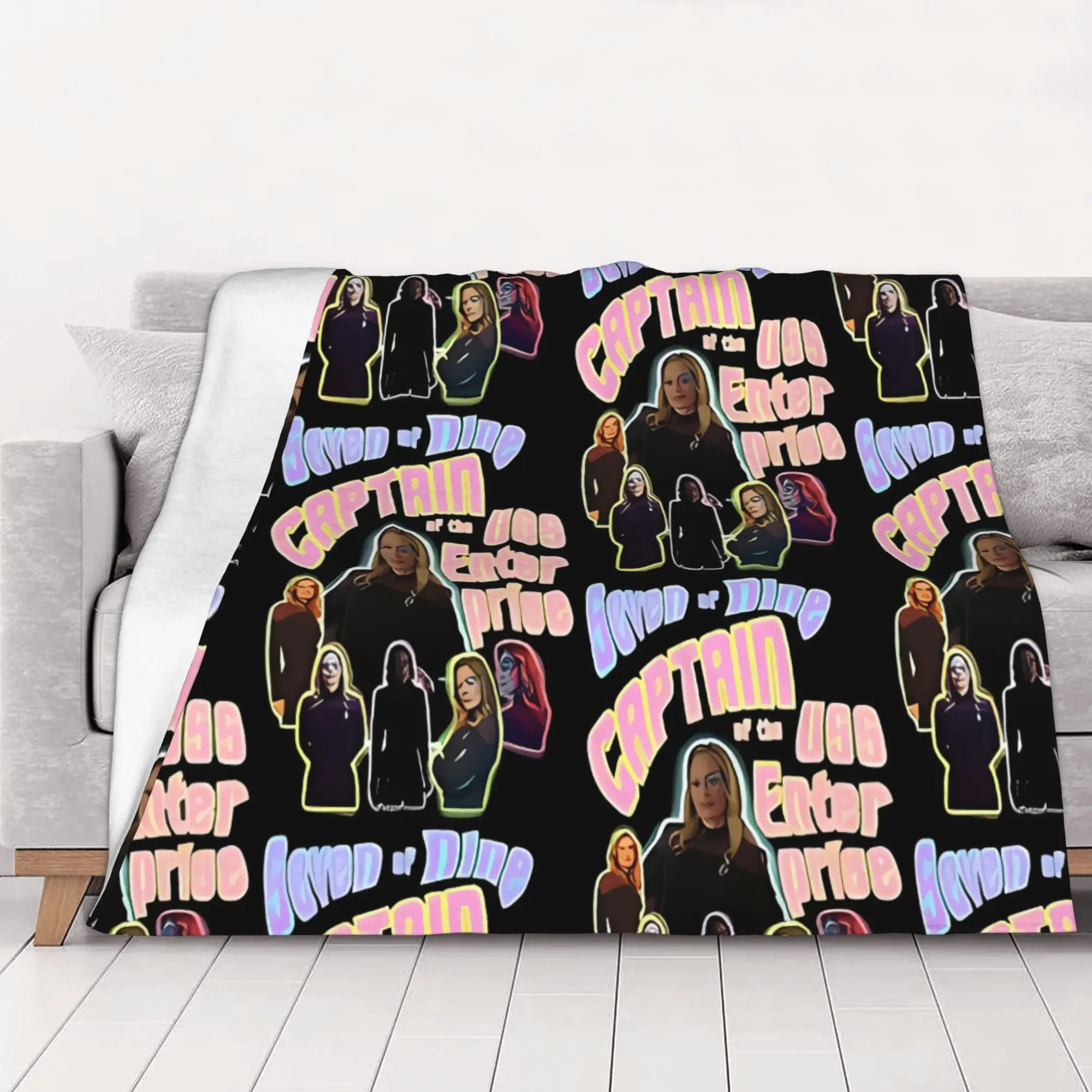 1PC home Cute Room Decor Classic Blanket Throw Blanket Star Trek Novelty Warm Blanket All Season