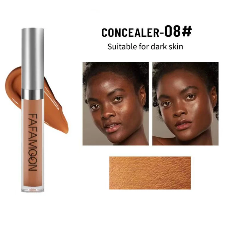 8 cores corretivo líquido fundação corrector anti círculo escuro sardas à prova dwaterproof água duradoura poros invisíveis corretivo 2.5ml