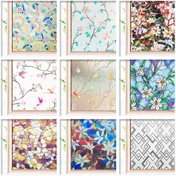 Matte Privacy Window Film Stained Glass Vinyl Static Self Adhesive Clings Frosted Decorative Sticker Heat Control Decal for Home