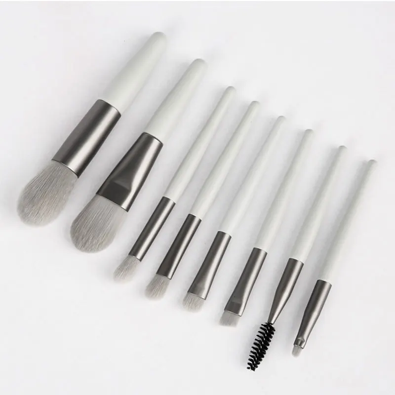 Mini 8-piece Makeup Brush Set Portable Travel Set Soft Hair Eye Shadow Brush Foundation Brush Beauty Tools Wholesale