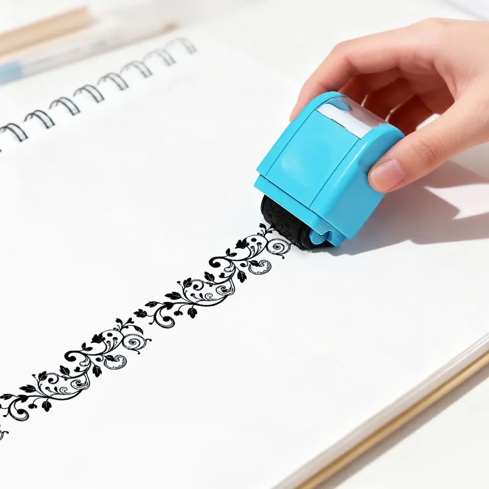 

Convenient Pattern Vine Rolling Stamp DIY Handcraft Roller Sealing Roller Hand Account Seal Plastic Retro