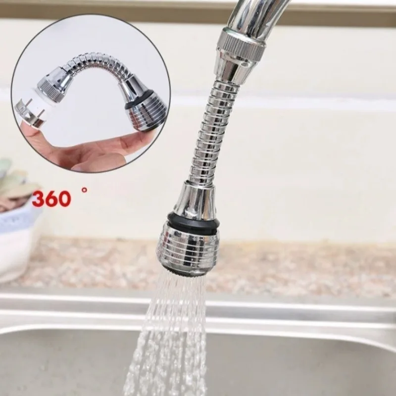 5pcs Household Kitchen Sanitary Tap Water Shower Water Saving Rotary Filter Hose Faucet Splash Head Extender