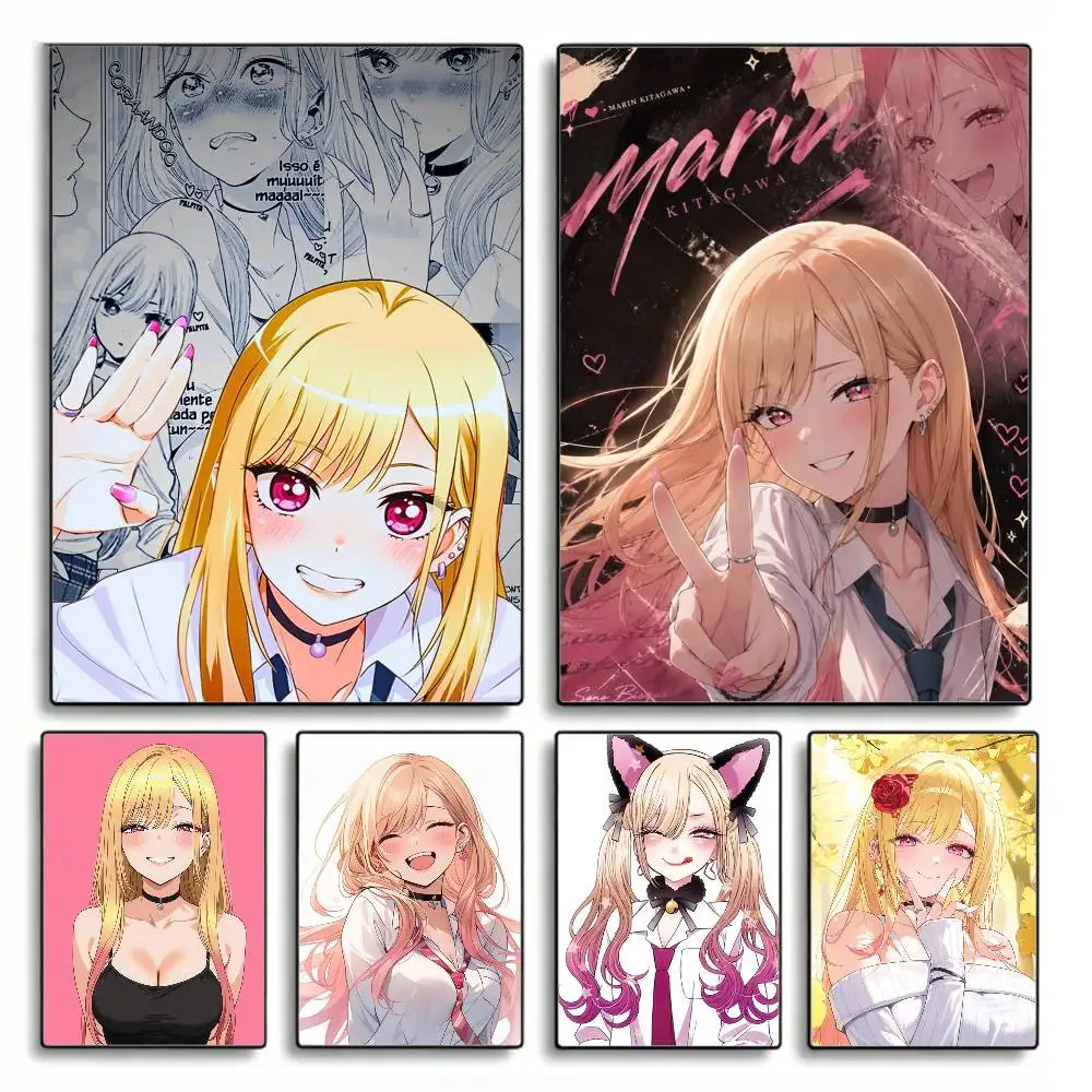 My D-Dress Up D-Darling M-Marin Kitagawa  Poster HD Self Adhesive Waterproof Wall Art Ideal for Home Office Dorm Gift