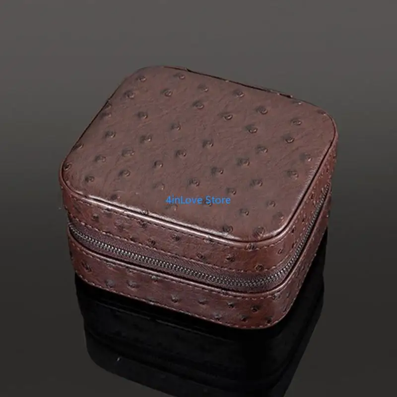 

T4MD Watch Display Case in Ostrich Pattern PU Leather Wristwatch Watch Box