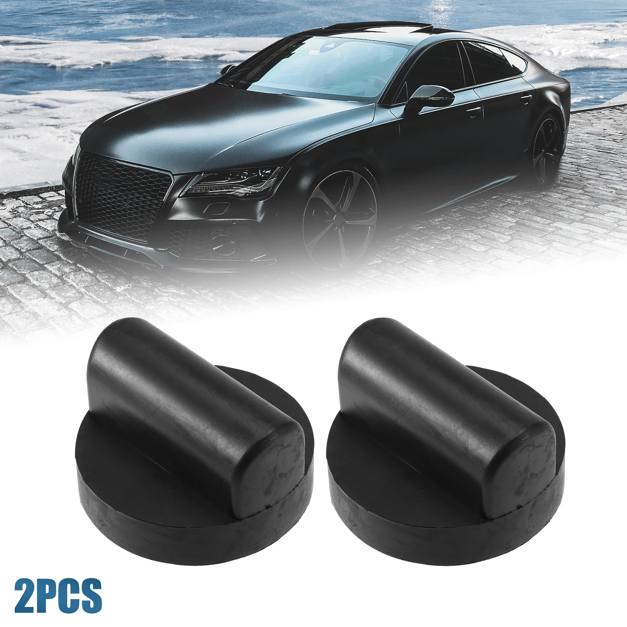 X Autohaux 2/4 Pcs Rubber Jack Puck Jacking Lift Pad Jack Lift Point Pad Adapter Car Removal Repair Tool for Audi TT RS R8 A6