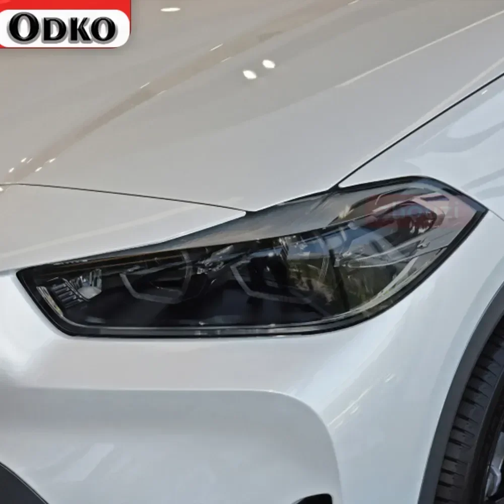 

For BMW X1 F48 X2 F39 X3 F25 G01 X4 G02 X5 F15 X6 F16 X7 Car Headlight Smoked Black Protective Film Self Healing TPU Sticker