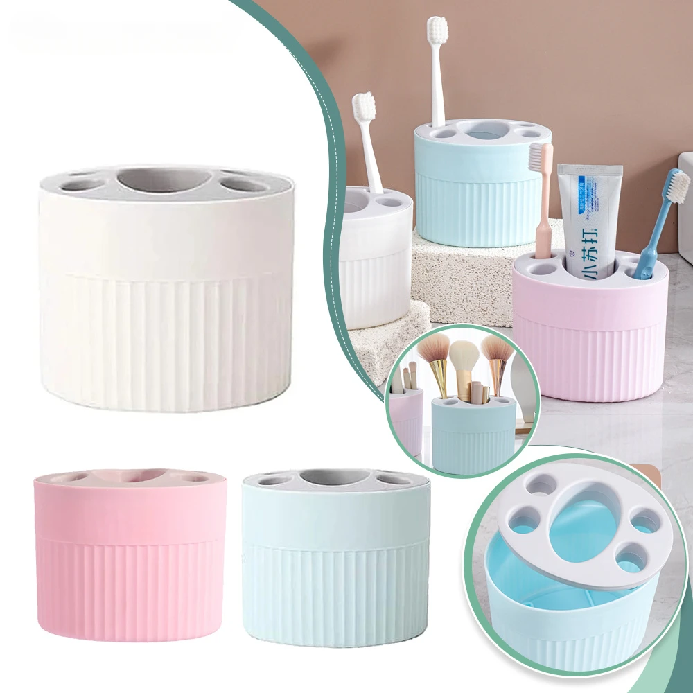 מחזיק מברשת שיניים ומברשת שיניים מולטיפונקציונלי לבית, מדף לשטיפת שולחן, מחזיק מברשת שיניים, אביזרי אחסון לחדר האמבטיה
