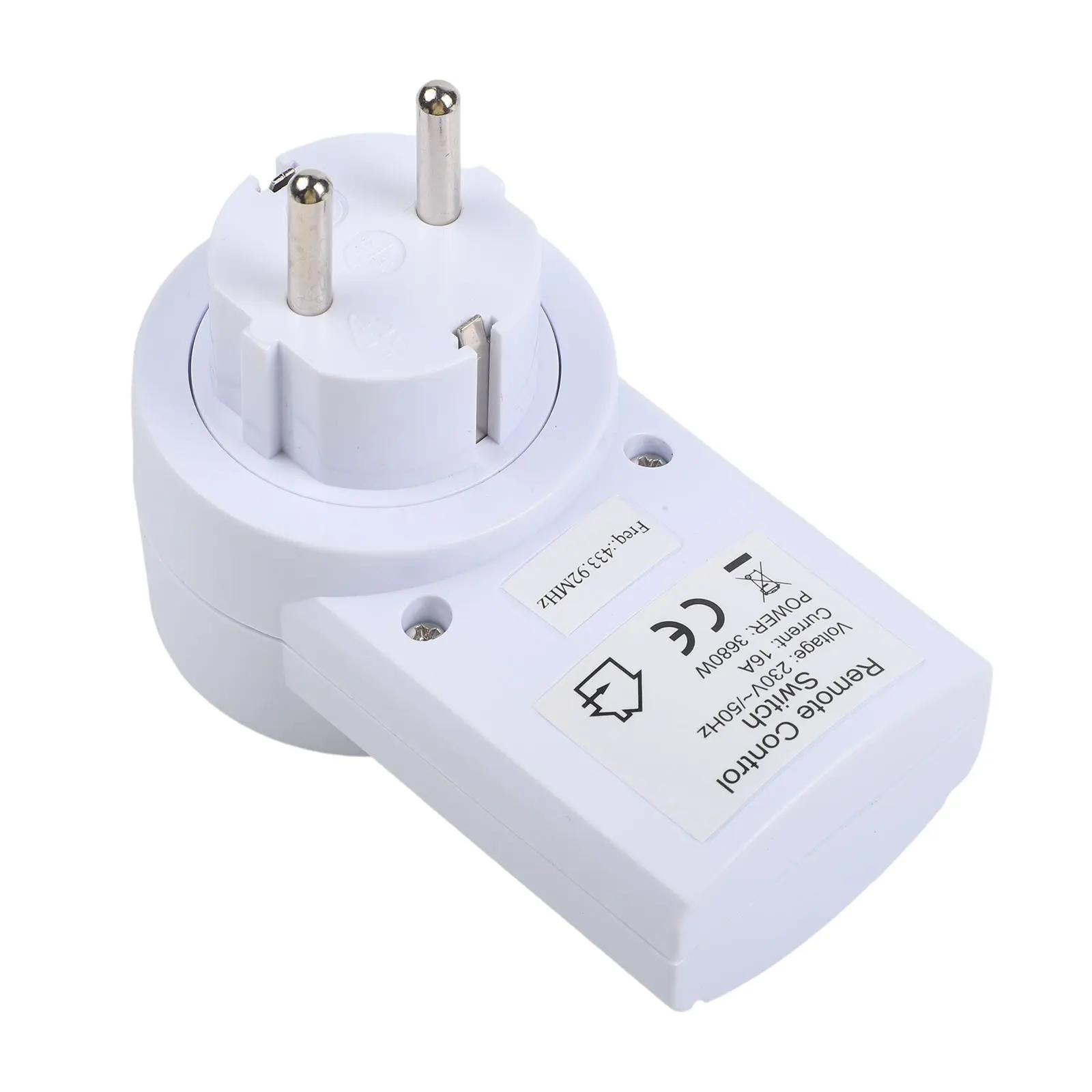 433.92MHz Receiver Remote Socket Suitable For Fans And Lamps 30M Remote Range Smart Socket For Energy Efficiency