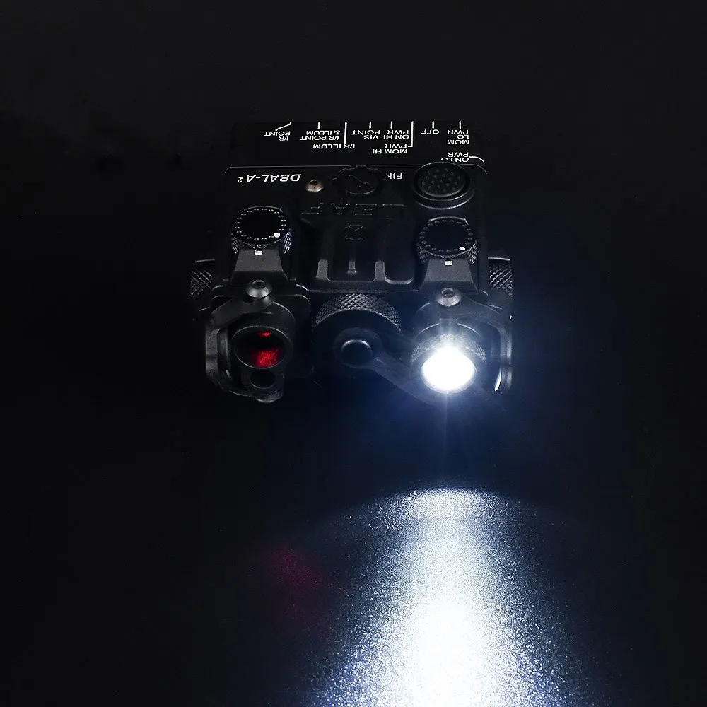 WADSN Tatical Mini DBAL A2 Dual Beam Red Green Laser Aim Flashlight Strobe Hunting DBAL Airsoft AN/PEQ-15A Laser Sight No IR