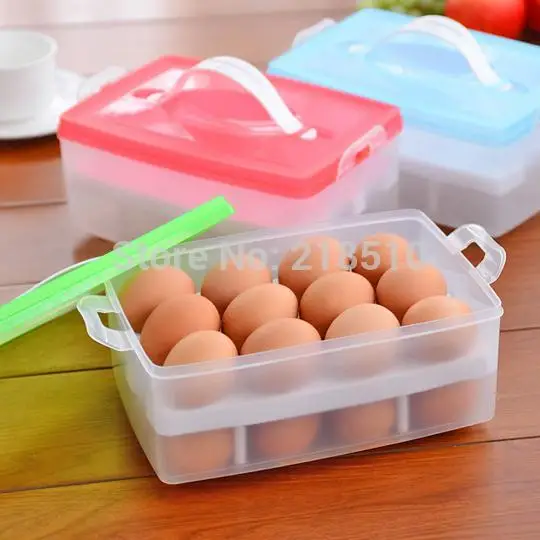 Kitchen Egg Storage Box 24 Grid Large Capacity Portable Refrigerator Crisper (Wholesale Toy-Gift Hot Sell)