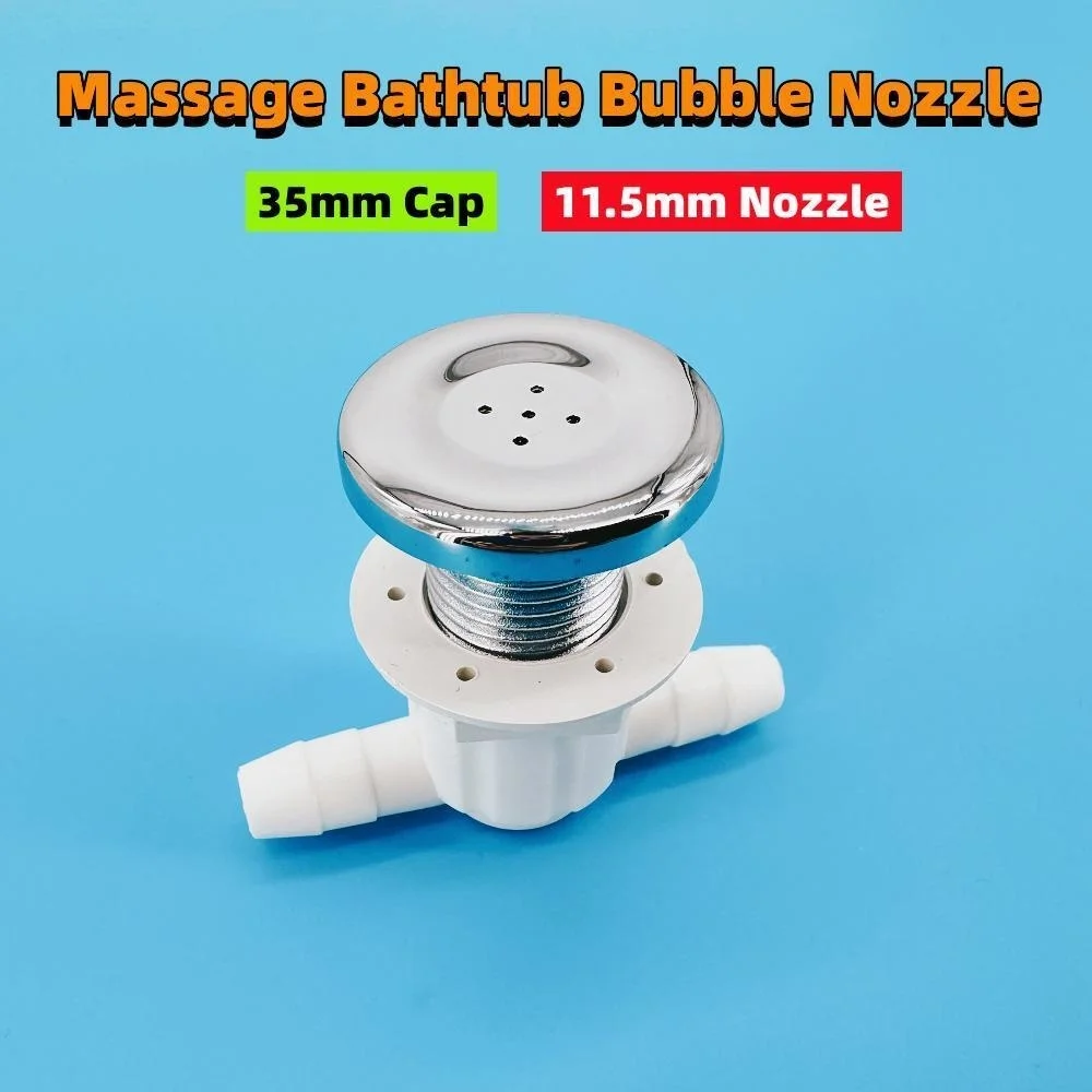 

Φ11.5mm Five-hole Needle Nozzle 35mm ABS Cover Bubble Nozzle Chromed Cap Nylon Base Hot Tub Air Jet Massage Bathtub Jet Nozzle