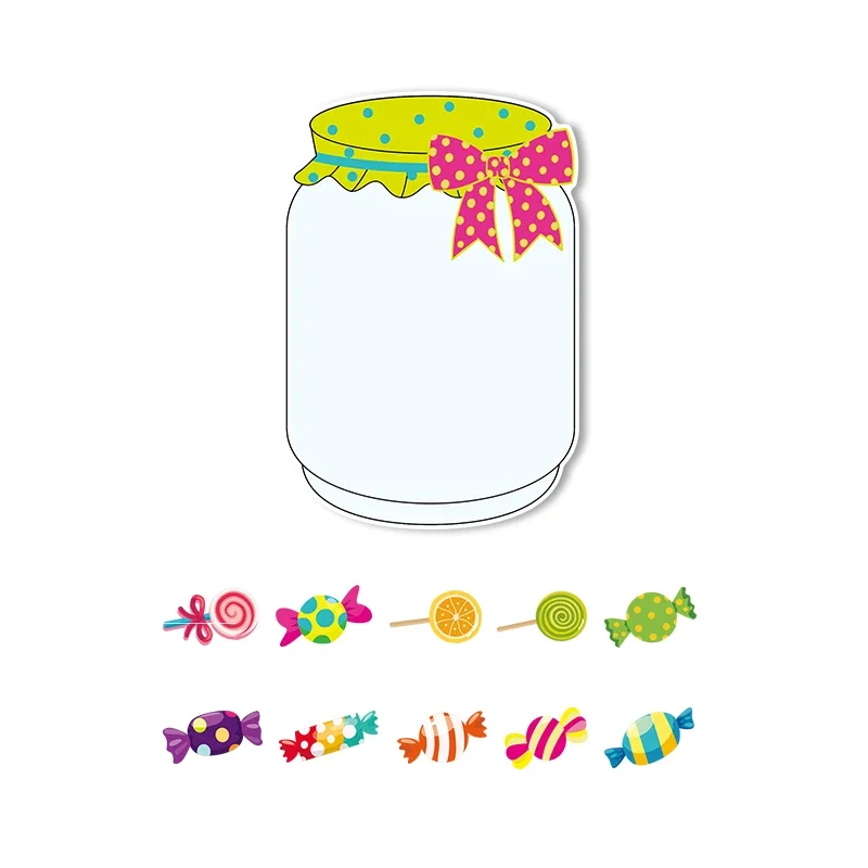 11pcs Set Rewritable New Candy Jar Magnetic Toy English Classroom Rewards Team Games Learning Educational Sticker Teaching Aids