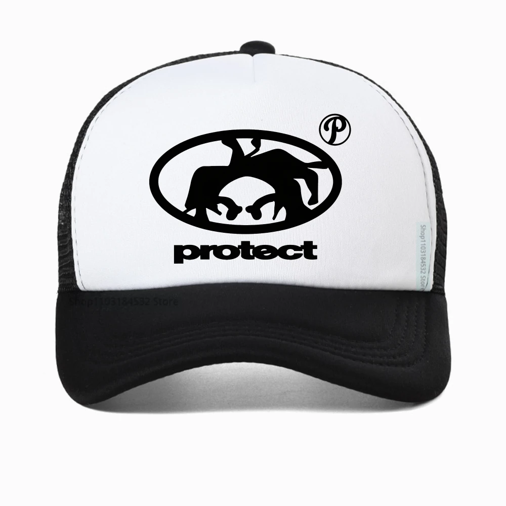 

Protect Graphic Print baseball cap Summer Korean Fashion Y2k Streetwear Aesthetic hats Women adjustable Mesh breathable caps