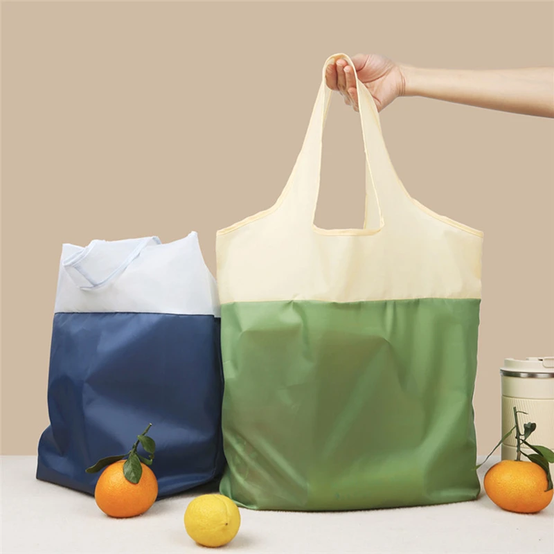 Opvouwbare Shopper Tas Grote Capaciteit Vrouwen Schoudertas Shopping Tote Waterdichte Nylon Eco Handtassen Voor Reizen Herbruikbare Boodschappentassen