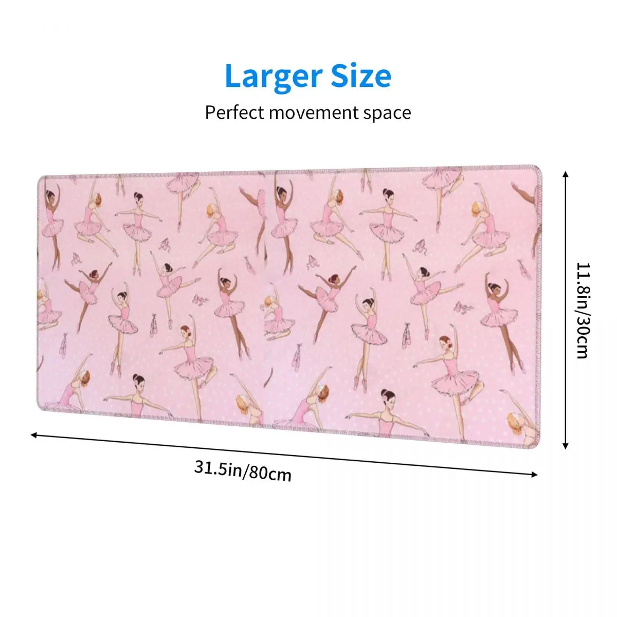 Ballet Dance Makes Me Free Ballerina Dancer Large Mouse Pad Computer Keyboard Mouse Mat Gamer PC Laptop Desk Mat Table Mats