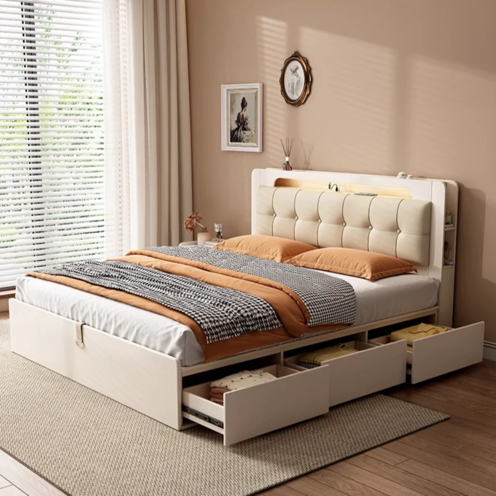 er-Modern Decoration Storage Bed Teenage Girls Double Single Queen Size Stylish Home Furniture Perfect Bedroom Cama Casal Decor-