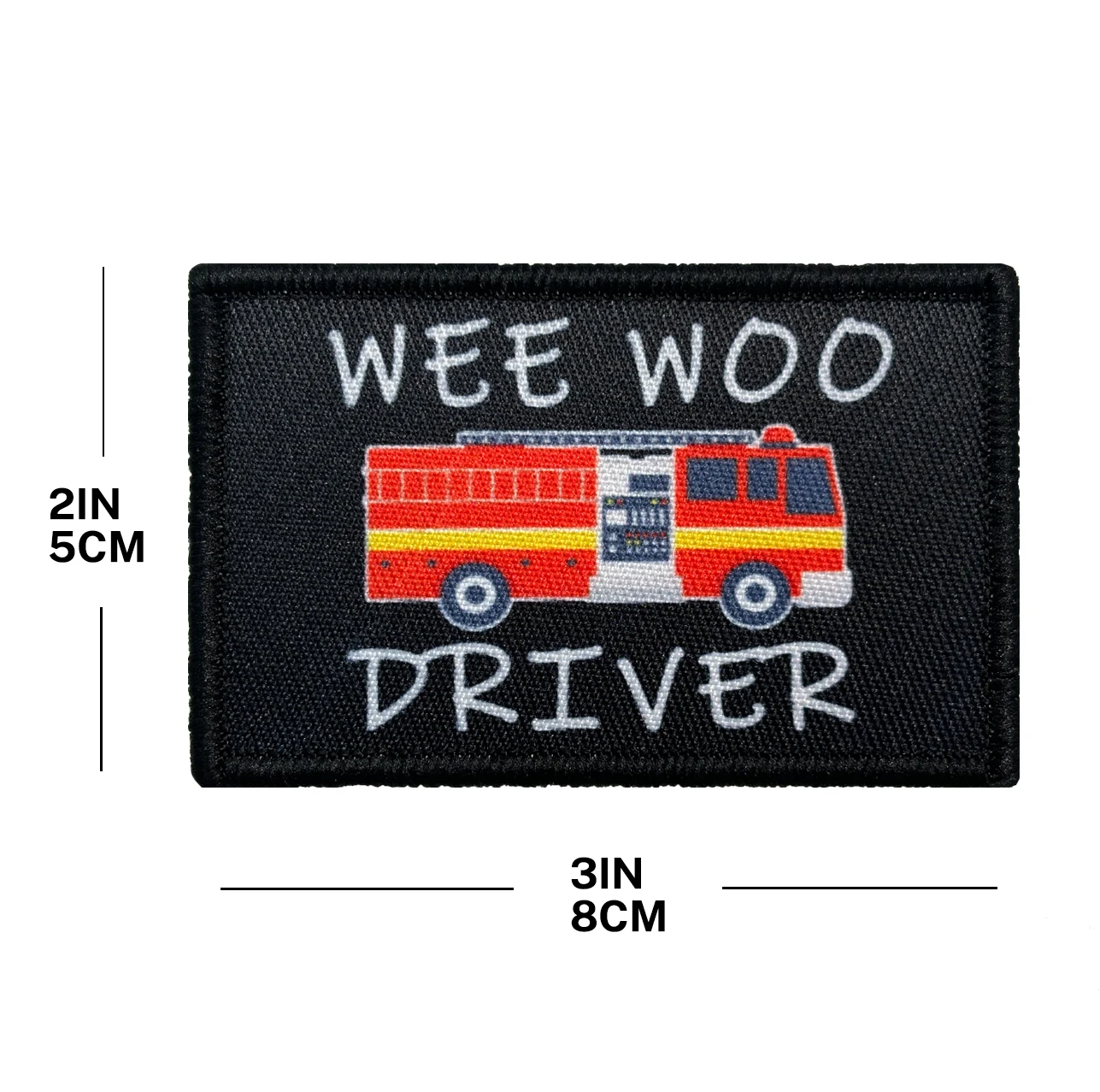 Wee Woo Driver Patch - Police Car, Ambulance EMT, or Fire Engine Driver - Funny 2