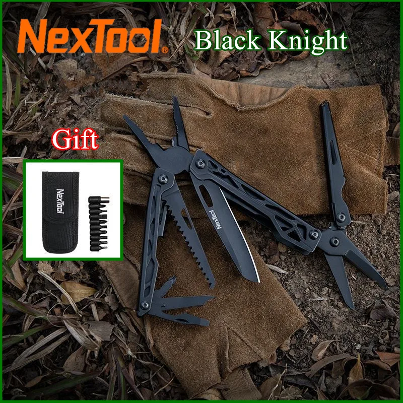 

NexTool 11 в 1, складные плоскогубцы Black Knight, ножницы, многофункциональные инструменты, нож для кемпинга, выживания, ручной многофункциональный инструмент, набор инструментов
