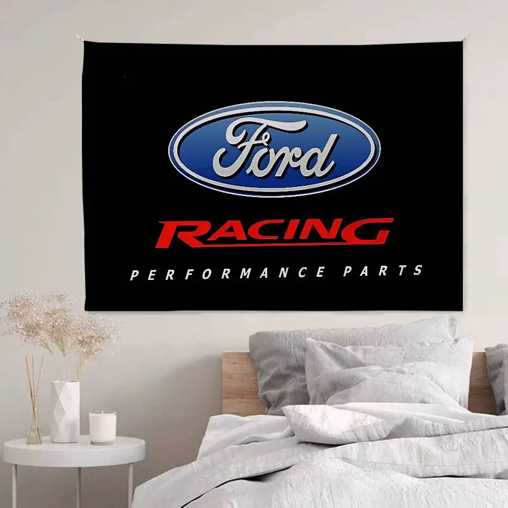 

F-Ford Mustang 50 Years Hanging Bohemian Tapestry Bohemian Wall Tapestries Mandala Kawaii Room Decor